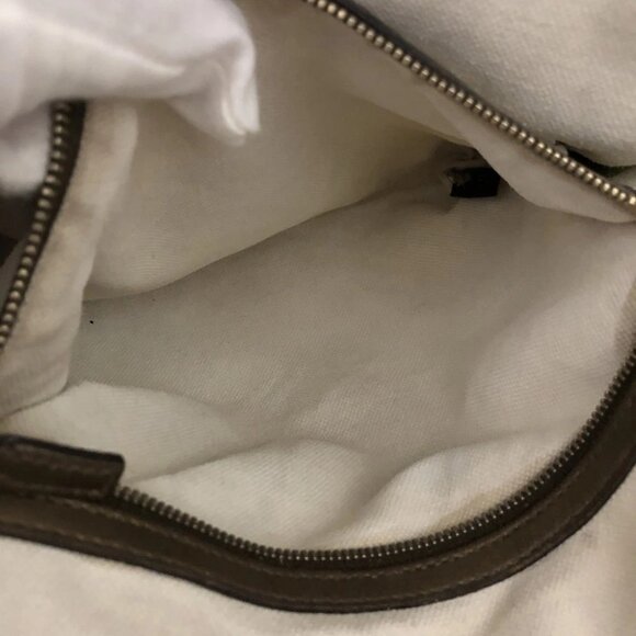 GUCCI GG Logo Canvas Leather Shoulder Tote Bag Brown/2BH2464 - Picture 10 of 12